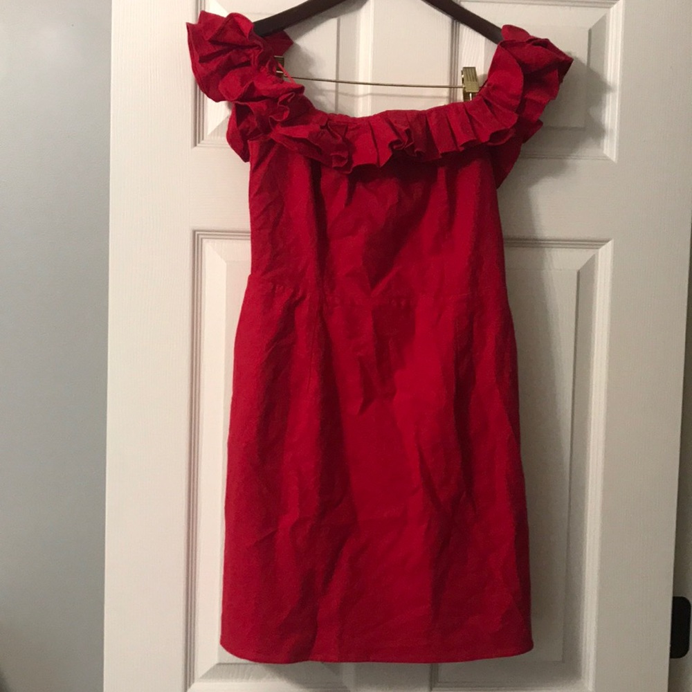 NWT WAYF Red Off the shoulder mini dress size M